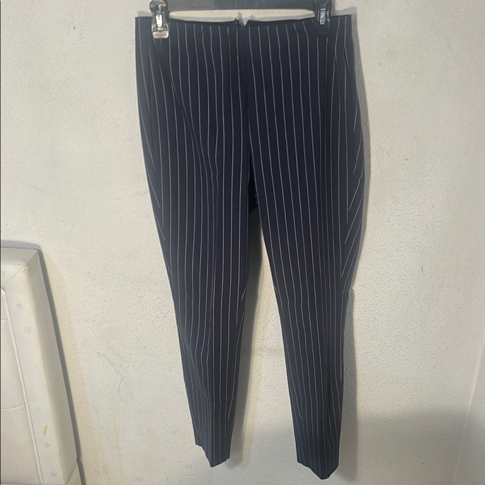 Rag & Bone Blue and White Cropped Pinstripe Pants
